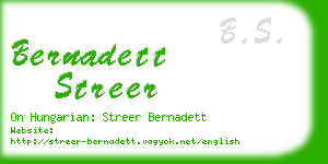 bernadett streer business card